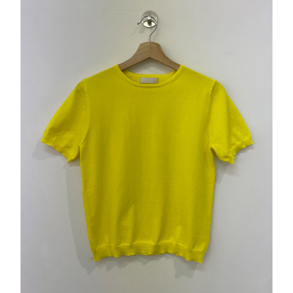 반팔 티셔츠 옐로우 색상 이미지-S1L51